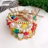 Charm Bracelets KKBEAD 2024 Colorful Polymer Clay Freshwater Pearl Bracelet Boho Jewelry For Women Fashion Disc Beads Fruit Pulseras