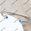 Designer Jewelry Bracelet Fashion Brand Davidss 5mm Bracelet Popular Open Twisted Cord with Imitation Diamond Style