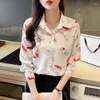 Women's Blouses Arrival Ladies' Shirts For Elegant Style Button-Down Tops With Graceful Printing Spring Autumn Blusa Mujer