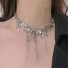 Choker strass glänsande chokers för flickor sexig punk brev natt underhållningsplats uttalande party halsband