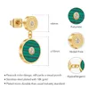 Kolczyki stadniskie enfashion aretes de Mujer Peacock Green Disc for Women's 18K plated złota biżuteria z okazji rocznicy E231469