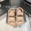 Slides designer sandália chaneles saltos sapatos vento arco sandálias para mulheres verão primavera fundo grosso água diamante romano casual mulheres sapatos chpa