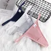 Women's Panties Sexy Thong Cotton Breathable G-String Female Low-Rise Sports Briefs Bikini Comfortable Ladies Solid Stripe Lingerie