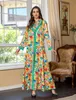 2024 Printemps Nouvelles femmes musulmanes Robe Jalabiya Moyen-Orient Arabie Saoudite Mode Hot Diamond Impression multicolore Robes de soirée