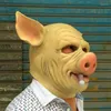 Masques effrayants tête de cochon, fournitures de fête, nouveauté, masque d'halloween avec cheveux, Costume de Cosplay, vacances en Latex