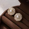 Ohrstecker Retro Schmuck 925 Silber Nadel Vintage Temperament Simulierte Perlenohrring Für Frauen Mädchen Geschenke Elegante Accessoires