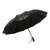 Зонты Автоматический зонт со светодиодной подсветкой Ветрозащитный складной 12K Мужчины Женщины УФ-зонтик