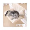 Cat Beds Furniture Hanging Bed Removable Hammock Pet For Radiator Bench Kitten Nest With Strong Durable Metal Frame Accessories 23 Dhphw