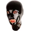 Parti Malzemeleri Unisex Lateks Maske Seksi Rol Oyun Parlak Kauçuk Açık Gözler ve Ağız Headgear Cosplay Kostüm Maskeleri için Tam Yüz Kapşı