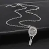 Pendentif Colliers Fishhook Tennis Raquette Collier Chaîne Américaine Sport Cadeau Pour Homme Femme Enfant Enfant Garçon Alliage Cristal Zircon Bijoux