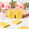 Bakgereedschap Verse Bloemen Serie Koekjesvorm Happy Mother's Day Anjer Roos Fondant Suikerkoekje Snijden Thuis