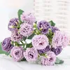 Dekorativa blommor Simulering Holiday Party Silk Lilac Bouquet Hall Decoration Fake Flower Artificial Champagne Powder Lilacs