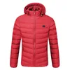 Trenchs de femmes Manteaux Femmes Hiver Chaud USB 11 Zones de chauffage intelligentes Parkas Thermostat d'extérieur Veste de ski polyvalente chauffée électrique Lady