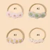 Accessoires pour cheveux 24 pièces/lot Princesse Bébé Dentelle Brodée Fleur Bandeaux En Nylon Né Bébé Filles DIY Chapeaux Pour Bébés En Gros