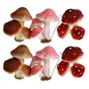 Decorative Flowers 6pcs Froth Mushroom Simulation Garden Miniatures Decoration Ornaments Accessorie ( )