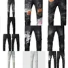 Herenjeans Denim jeans designer amirs voor heren dames Borduren Ripped Patch Recht slim fit Paars