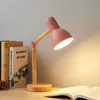 Creative Nordic Table Lamp Wooden Art LED Turn Head Simple Bedside Desk Light/Eye Protection Reading Bedroom Study Lamp 240131