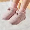 Baby Girls Winter Warm Boots Kids Boys Outdoor Snow Shoes Lovely Thicken Plush Shoes Children Indoor Home Boot Fashion Shoes 240129