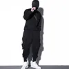 Pantalon cargo décontracté multi-poches sarouel ample mode extérieur hip hop streetwear homme cordon élastique pantalon de survêtement noir 240125