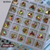 Grand Nail Art déco strass pointu en forme de fond multi-facettes glaçon k9 pierre de verre 3D mode ongle bricolage accessoires 240202