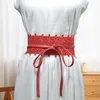 Belts Vintage Wide Girdle Retro Lace-up Faux Leather Waist Belt For Women Adjustable With Anti-slip Stitching Dress