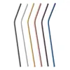 Pailles à boire 3 pièces paille en métal créative 304 couleur en acier inoxydable réutilisable facile à nettoyer Tube Durable barre accessoires de cuisine