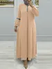 Etnische kleding ZANZEA Mode Moslim Abaya Hijab Jurk Vrouwen Casual Pailletten Zonnejurk Effen Feestvakantie Vestido Lange Mouw Islamitisch