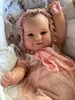 Bzdoll 3Dpaint Skin Reborn Baby Doll med blodkärl 24 tum realistisk mjuk silikon bebe prinsessan småbarn flicka leksak gåva 240122