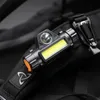 Mini Flashlight Taşınabilir Işık Taktik Açık Kamp Yürüyüş Araçları EDC MOLLE 25mm sırt çantası kayış klipsi USB şarj edilebilir LED 240126