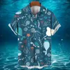 Mäns avslappnade skjortor hawaiian för män sommar mode kort ärm skjorta strand semester eleganta kläder harajuku lös överdimensionerad social camisa