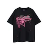 Mens Tshirts sp5der shirt spindel tshirt herr designer grafiska tee skjortor svart rosa vit röd grön topps man mode sommar casual shorts hylsa kläderu