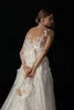 Custom Size High End Fashion Designer A Line Wedding Dresses 3D Flored Applique Sweetheart Strap Shoulder Bridal Gowns Sweep Train Robe Vestido De Noiva