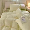 Conjuntos de cama de algodão conjunto de capa de edredão dupla pele amigável colcha capas fronha tamanho personalizado sem lençóis