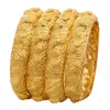 24K Armbanden 4 StuksLot Ethiopische Afrika Mode Goud Kleur Voor Vrouwen Afrikaanse Bruid Bruiloft Armband Sieraden Geschenken 240130