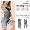 Kvinnors shapers kvinnor bodysuit shaperwear midje tränare bantning underbust öppen gren fajas mage kontroll full kropp shaper