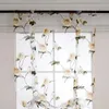 Rideau Valance Roman aveugle rideaux floraux couvertures de fenêtre de voile les fleurs semi transparentes