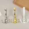 Bath Accessory Set 1 Pc Modern 3/2 Hooks Clothes Coat Hook Wall Mounted Robe Rack Hat Hanger For Bedroom Entryway