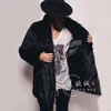 Cappotto in pelliccia da uomo di design con stampa leopardata e colletto con bavero alla moda per coppie H5AI