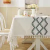 Table Cloth Flower Embroidered Tablecloth Chinese Waterproof Mat Tea DLF867