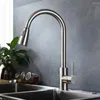 Kitchen Faucets Sink Pull Out Faucet Stainless Steel Deck Mounted Single Handle Rotary Double Outlet Method Accessory