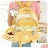 Backpacks Backpacks Kids Backpack Kawaii Sanrioed Kuromi My Melody Cinnamoroll Cute Cartoon Large Capacity Student School Bag Drop Del Dhrws