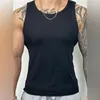 Men's Tank Tops Men Quick-drying Fitness Vest Ribbed Sleeveless Top Summer Gym With Sweat Absorption Slim Fit