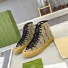 Designers 1977 Tennis Shoes Canvas Shoes Luxurys Shoe Beige Blue Jacquard Denim Women Shoes Ace Rubber Sole High Top Brodered Vintage Casual Sneakers 1.25 04