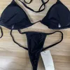 Staniki stroje damskie bikini seksowne stringi kombinezon kąpielowy luksusowy metalowy projekt plażowy designerka bielizna dwuczęściowa