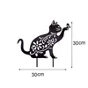 Garden Decorations Large Hen Black Kitten Silhouette Decor Chicken Non-metal For Gardening Ornaments Acrylic Yard Art Backyard Lawn Dec