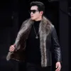 Mens Casual Style Overcoming Inner Tank Fur Integrated Short Autumn/winter Thickened Coat Jacket T4JK