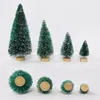 Christmas Decorations Mini Tree Ornament Artificial Cedar Pine Winter Snow Landscape Xmax Tabletop Diy Craft Decoration 2024