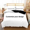 Conjuntos de cama Personalizado Capa de edredão com fronhas Microfibra Personalizado Po 3D Digital Impresso Conjunto Twin Full Queen King