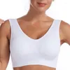 Sutiãs sexy mulheres sutiã plus size sem costura respirável sutiã fio livre bralette roupa interior confortável ativo acolchoado colheita topo