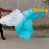 Dekorativa figurer 150 cm längd Sälj Ms.Belly Dancing Fan Gradient Color Dancer Practice Long Imitation Dance Props Silk Fans Home Decor